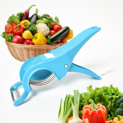 2 In 1 Vegetable   Fruit Multi Cutter 5 Blade Vegetable Cutter With Peeler (1 Pc  Multicolor)