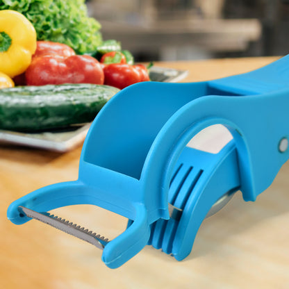 2 In 1 Vegetable   Fruit Multi Cutter 5 Blade Vegetable Cutter With Peeler (1 Pc  Multicolor)